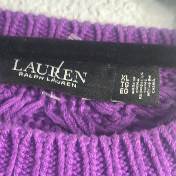 Lauren Ralph Lauren black label cable knit sweater size XlArge new - Picture 6 of 11